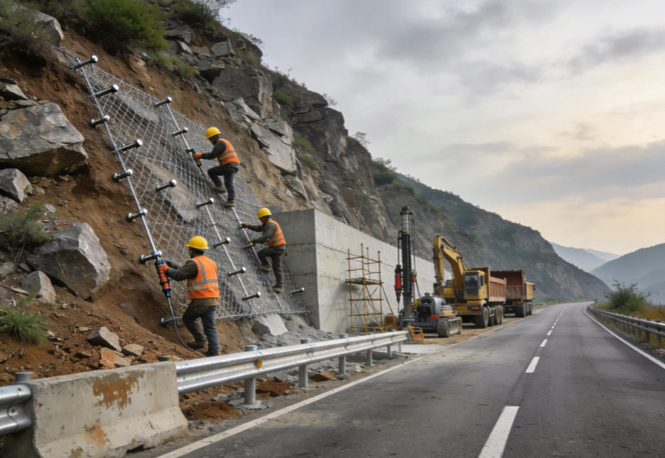 蕉岭公路道路护坡